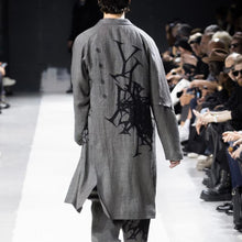 画像をギャラリービューアに読み込む, Yohji Yamamoto POUR HOMME ヨウジヤマモトプールオム 24SS PATTERNED MULTI FABRIC BUTTONED JACKET グレンチェックロングジャケット HS-J43-807
