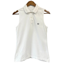 Load image into Gallery viewer, FRED PERRY フレッドペリー ノースリーブポロシャツ UK10 ホワイト 14759
