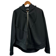 Lade das Bild in den Galerie-Viewer, ENFOLD エンフォルド 25AW CIRCLE SOLID HOODIE サークルジップアップパーカー 300IA280-2771 38 ブラック 15559
