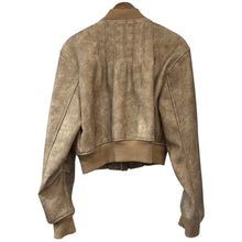 이미지를 갤러리 뷰어에 로드 , ANDERSSON BELL アンダースンベル TANYA FAUX LEATHER PINTUCK BOMBER JACKET ショート丈フェイクレザーボンバージャケット awa516w M ベージュ 14741
