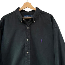 画像をギャラリービューアに読み込む, Ralph Lauren ラルフローレン BLAKE ボタンダウンシャツ XXL ブラック R14668
