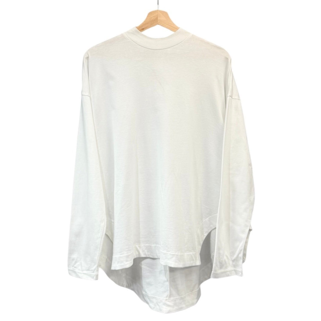 ENFOLD エンフォルド 25SS HIGH-NECK SLIT PULLOVER ハイネックスリットオーバーサイズカットソー 300IS280-0731 38 ホワイト 14560