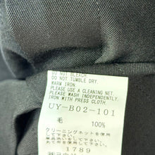 Lade das Bild in den Galerie-Viewer, S'YTE by yohji yamamoto サイト ヨウジヤマモト WASHER FINISHED WOOL GABARDINE SHIRT DRESS WITH DOUBLE-TAILORED RIGHT FRONT ウールギャバジンデザインシャツ UY-B02-101 2 ブラック 15828
