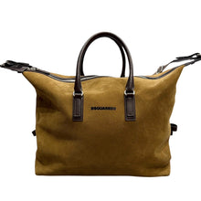Load image into Gallery viewer, Dsquared2 ディースクエアード Bob Duffle Bag スウェードレザーボストンバッグ ダッフルバッグ ブラウン 14739
