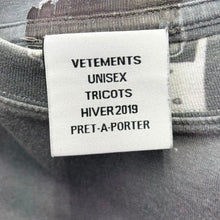 将图片加载到图库查看器，VETEMENTS ヴェトモン 18AW FUCK TEE 転写プリントオーバーサイズ長袖カットソー UAH19TR326 S グレー 15431
