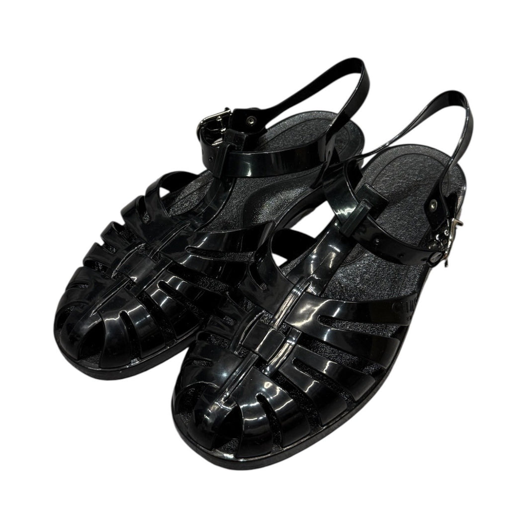 CELINE セリーヌ 20SS PVC ラバーグルカサンダル 37 ブラック 14780