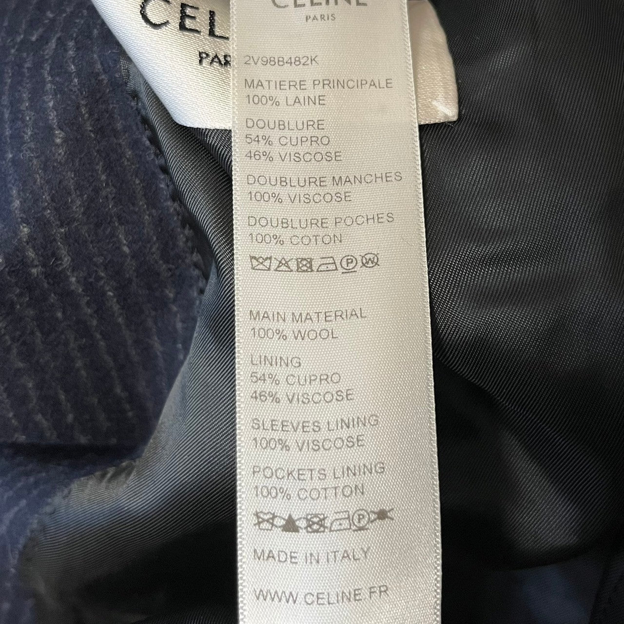 CELINE セリーヌ 20AW ストライプダブルブレステッドテーラード 