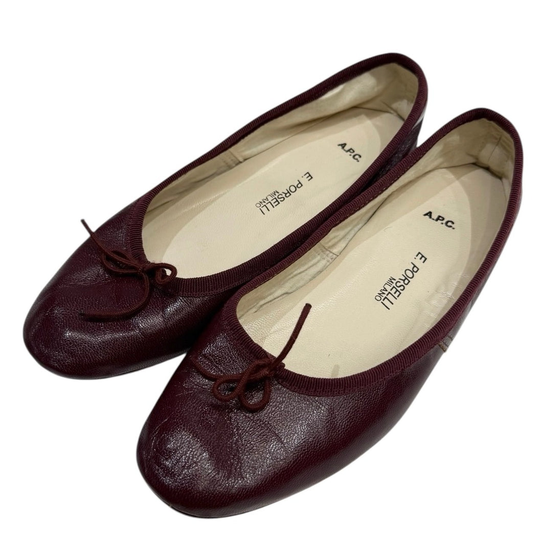 A.P.C.×E.PORSELLI アーペーセー ポルセリ バレエシューズ フラットパンプス 14519