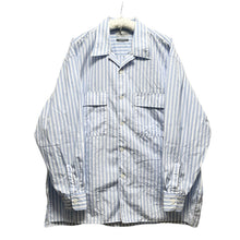 Load image into Gallery viewer, Marvine Pontiak Shirt Makers マービンポンティアックシャツメイカーズ Open Collar SH ストライプオーバーサイズオープンカラーシャツ MPSM-1903S
