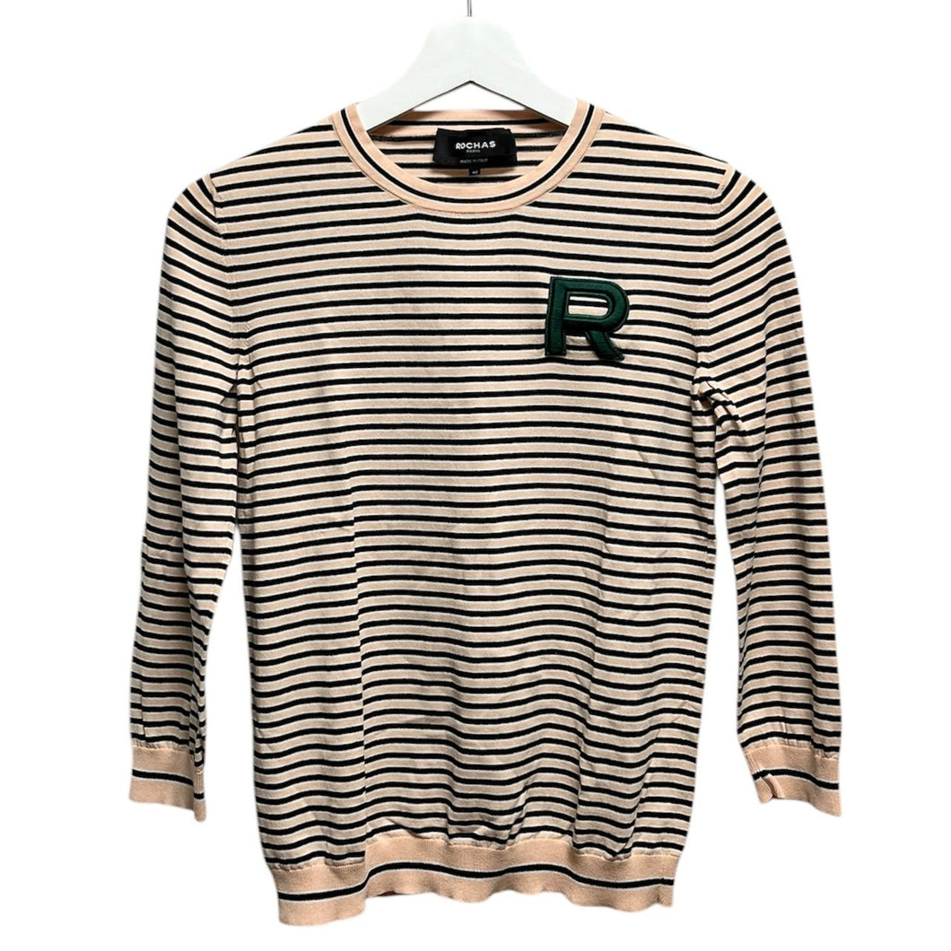 ROCHAS ロシャス Rワッペンコットンボーダーニット 13862