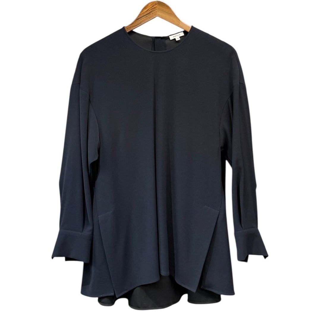 ENFOLD エンフォルド 20SS PEダブルクロスバックフレアープルオーバーカットソー シャツ ブラウス 300DS330-1590 14570