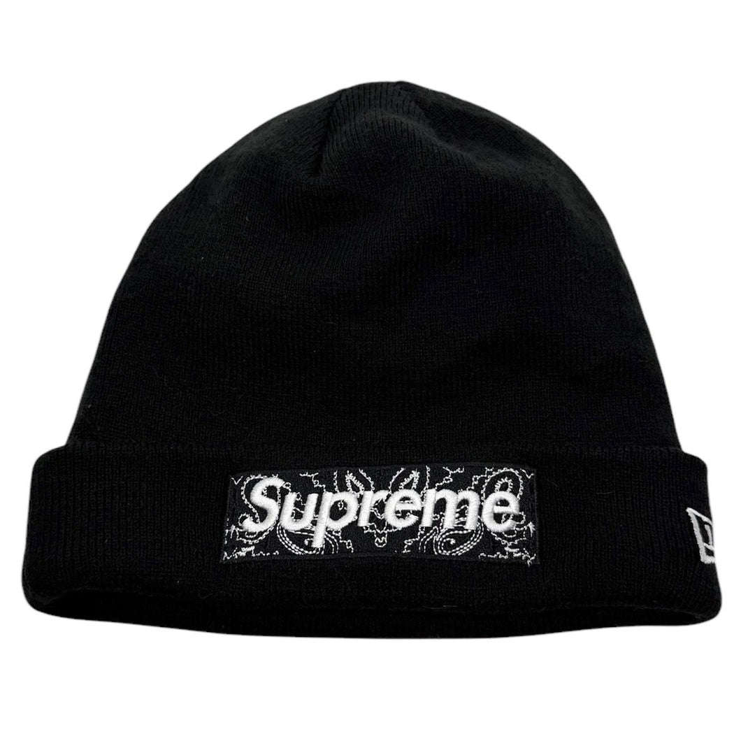 Supreme NEW ERA シュプリーム ニューエラ 19AW Box Logo Beanie ペイズリーボックスロゴニットキャップ ビーニー 14082