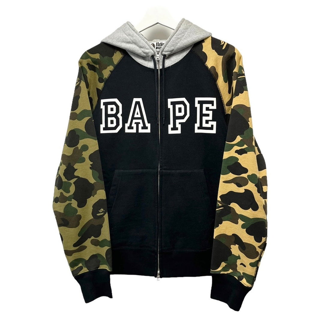 A BATHING APE アベイシングエイプ SAMPLE 1st カモスリーブBAPEプリントジップアップパーカー