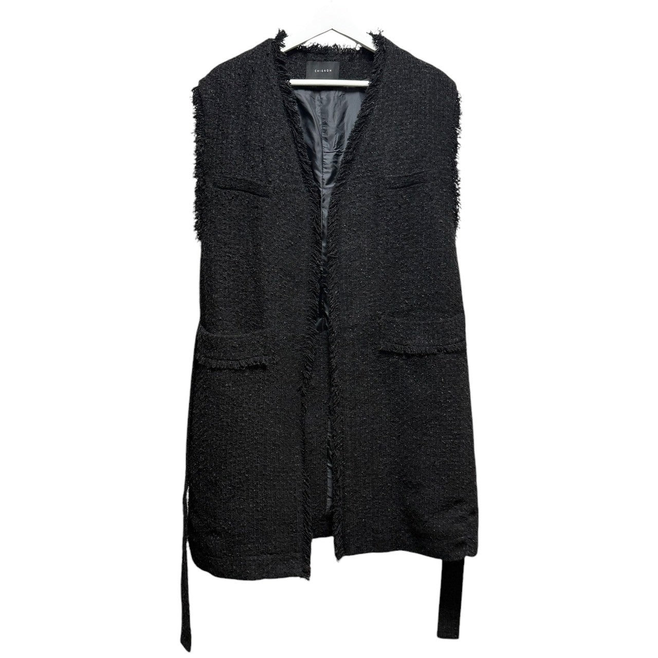 CHIGNON シニヨン 23AW ツイードオーバーベスト 4434-014KK 14193 CHIGNON シニヨン 23AW ツイードオーバーベスト 4434-014KK