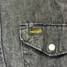 画像をギャラリービューアに読み込む, Wrangler ラングラー USA製 X-LONG TAILS デニムウエスタンシャツ ブラック 15034

