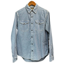 이미지를 갤러리 뷰어에 로드 , RRL ダブルアールエル Striped Workshirt ストライプワークシャツ S インディゴ 15057
