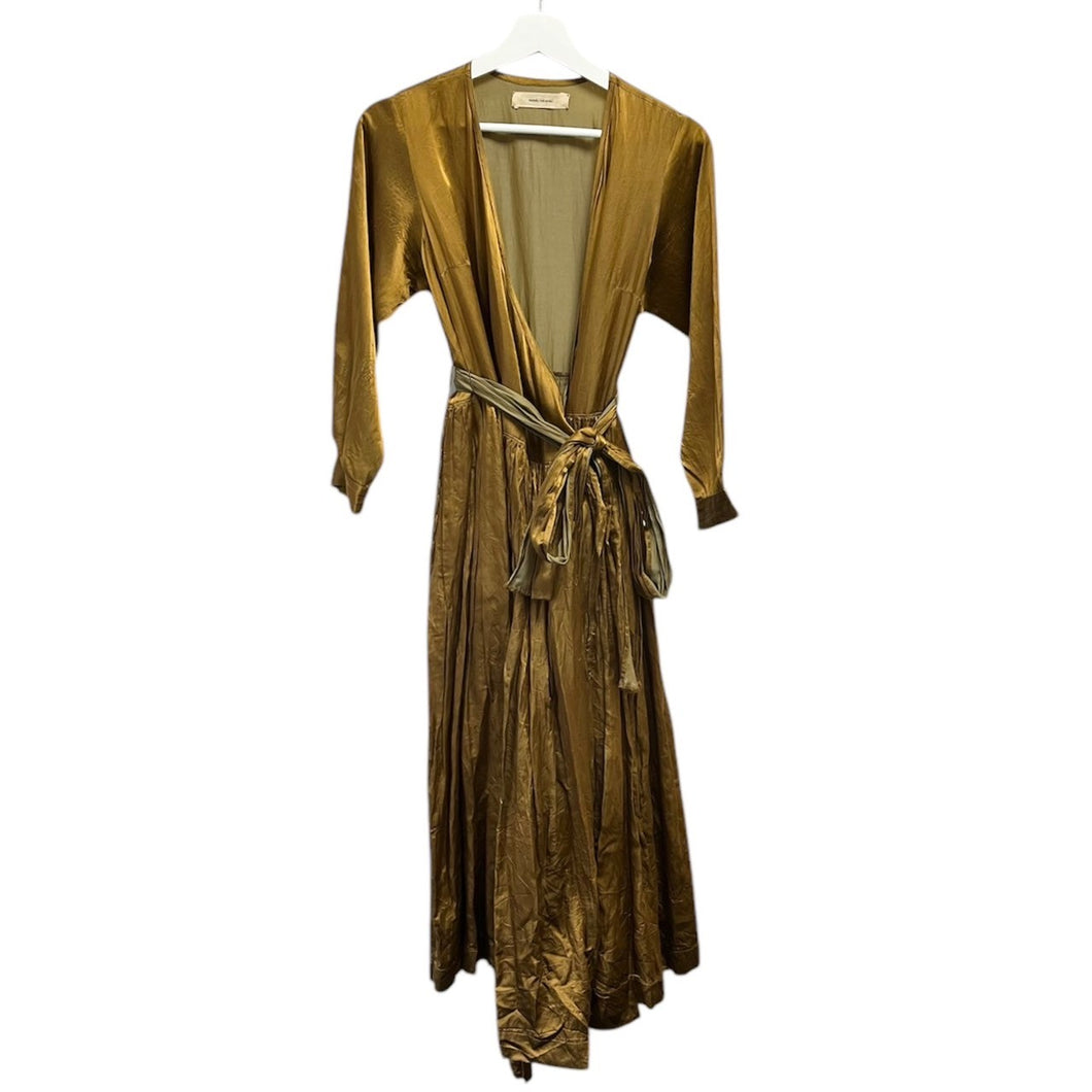 suzuki takayuki スズキタカユキ SAMPLE ギャザーベルテッドサテンドレスワンピース 13851