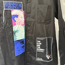 이미지를 갤러리 뷰어에 로드 , S&#39;YTE × STRANGER THINGS サイト ストレンジャーシングス Omnibus Printed Patch Shirt パッチワークシャツ 3 ブラック UM-B52-080 14817
