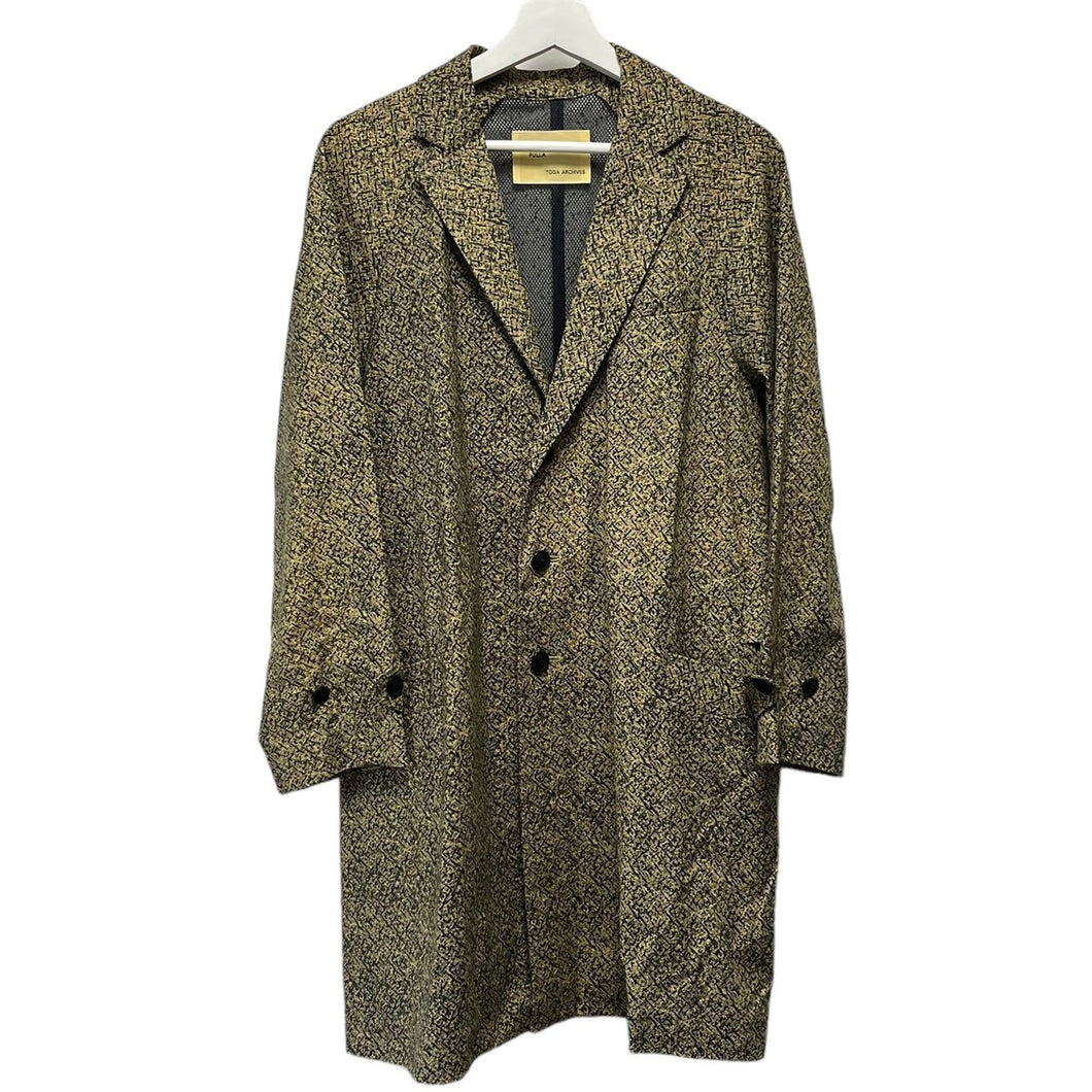 TOGA PULLA トーガプルラ 総柄デザインストレッチチェスターコート TP02-FA222 1 イエロー 3516