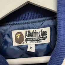 Load image into Gallery viewer, A BATHING APE アベイシングエイプ SAMPLE SHARK VARSITY JACKET レザースリーブシャークスタジャン
