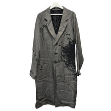 이미지를 갤러리 뷰어에 로드 , Yohji Yamamoto POUR HOMME ヨウジヤマモトプールオム 24SS PATTERNED MULTI FABRIC BUTTONED JACKET グレンチェックロングジャケット HS-J43-807
