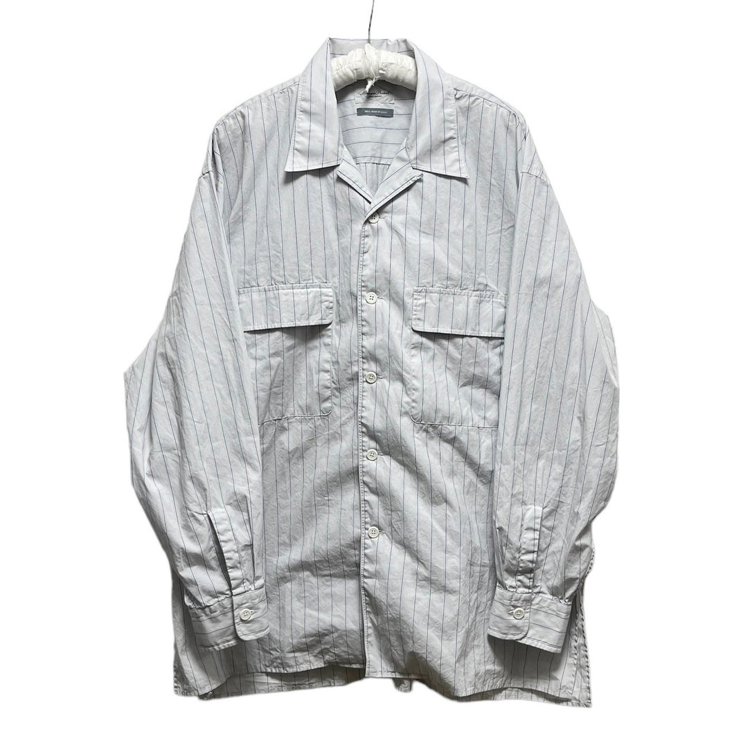 Marvine Pontiak Shirt Makers マービンポンティアックシャツメイカーズ Open Collar SH ストライプオーバーサイズオープンカラーシャツ MPSM-1903S