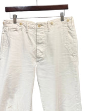Lade das Bild in den Galerie-Viewer, RRL ダブルアールエル LINEN HERRINGBONE TWILL TROUSER ミリタリーパンツ 31×30 ホワイト 15061
