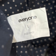 将图片加载到图库查看器，everyone エブリワン dot button-down long sleeve shirt ボタンダウンドット柄シャツ EV22-SH01 L ネイビー 15075
