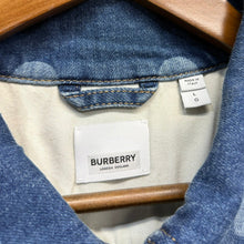 Load image into Gallery viewer, BURBERRY バーバリー ポルカドットデニムシャツジャケット L ブルー 14888
