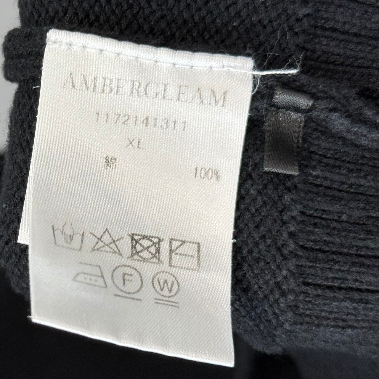 画像をギャラリービューアに読み込む, AMBERGLEAM アンバーグリーム 24SS Medium Cotton T-shirt ミディアムコットンニットTシャツ XL ブラック 14755