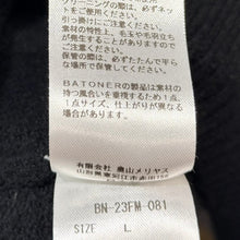 이미지를 갤러리 뷰어에 로드 , BATONER for L'ECHOPPE バトナー レショップ 23AW EX V NECK KNIT Vネックニット BN-23FM-081 L ブラック 15791
