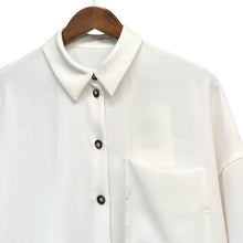 画像をギャラリービューアに読み込む, ENFOLD エンフォルド 25SS DRAPE-HEM SHIRT ドレープシャツ 300IS230-3191 38 ホワイト 14797

