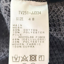 画像をギャラリービューアに読み込む, TOGA VIRILIS トーガビリリース 25SS Raschel mesh shirt ペイズリー柄パイル地切替メッシュ半袖シャツ 48 ブラック 15310
