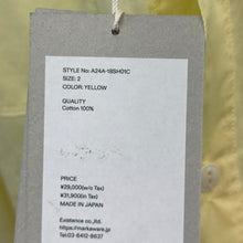 Lade das Bild in den Galerie-Viewer, MARKAWARE マーカウェア 24SS MA TENT LONG SHIRT テントロングシャツ A24A-18SH01C 2 イエロー 15597
