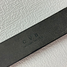 Lade das Bild in den Galerie-Viewer, C.V.B. artisan works イタリア製 レザーベルト ブラック 80 15475
