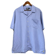 画像をギャラリービューアに読み込む, Polo by Ralph Lauren ポロバイラルフローレン CALDWELL オープンカラー半袖シャツ XL ブルー 15707
