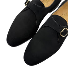 画像をギャラリービューアに読み込む, F.lli Giacometti フラテッリジャコメッティ FG498 SINGLE MONK STRAP SHOES シングルモンクストラップスエードスーパーバックレザーシューズ 41 14092
