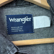 画像をギャラリービューアに読み込む, Wrangler ラングラー USA製 X-LONG TAILS デニムウエスタンシャツ ブラック 15034
