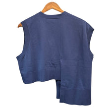 画像をギャラリービューアに読み込む, nagonstans ナゴンスタンス 25AW asymmetry short vest アシンメトリーニットベスト 470IA570-0701 M ネイビー 15008
