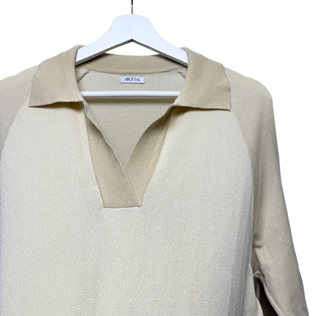 画像をギャラリービューアに読み込む, AROUSAL アローサル skipper shirt スキッパーニットポロシャツ カットソー AC-001 14033