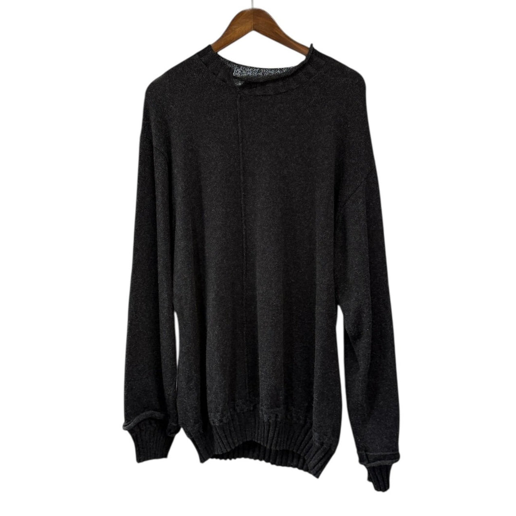 Yohji Yamamoto POUR HOMME ヨウジヤマモトプールオム 24AW SAMPLE 10G PLATING PLAIN STITCH SWITCHING PO オーバーサイズニット HO-K29-984 14426