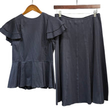 이미지를 갤러리 뷰어에 로드 , STRASBURGO ストラスブルゴ フリルカットソー コットンスカート セットアップ 40 ネイビー 14938 14939
