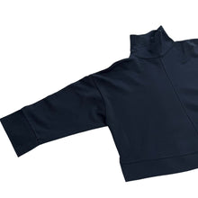 Load image into Gallery viewer, nagonstans ナゴンスタンス 22SS Firm Sweat レイヤード dress ハイネックスウェットレイヤードワンピース 470FS883-0110 M ネイビー 14534
