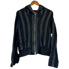 Lade das Bild in den Galerie-Viewer, Vivienne Westwood RED LABEL ヴィヴィアンウエストウッドレッドレーベル ストライププリントオーブ刺繍ジップアップパーカー 2 ブラック 15759
