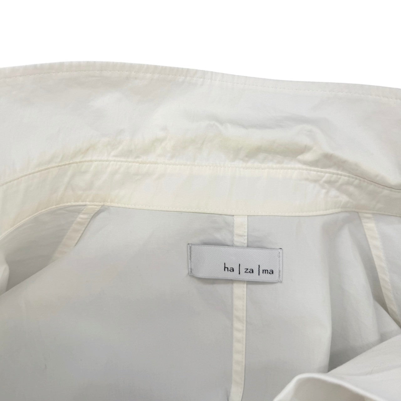 ha za ma ハザマ 19SS 定位置を忘れたシャツ ホワイト 15400 – BETTER