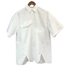 画像をギャラリービューアに読み込む, nagonstans ナゴンスタンス 23SS asymmetry half sleeves shirt アシンメトリー半袖シャツ 470GS530-0920 M ホワイト R14636

