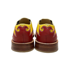 画像をギャラリービューアに読み込む, COMME des GARCONS コムデギャルソン 99AW 2トーンウエスタンデザインスリッポンレザーシューズ 23cm イエロー 3489

