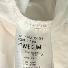 Load image into Gallery viewer, nagonstans ナゴンスタンス 26SS harf-sleeves men’s shirt オーバーサイズ半袖シャツ 470JS130-1081 M ホワイト 15545
