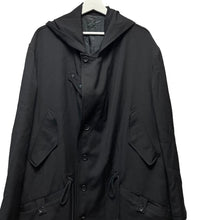 이미지를 갤러리 뷰어에 로드 , Yohji Yamamoto POUR HOMME ヨウジヤマモトプールオム 23AW WOOL GABARDINE HOOD PEAK MODS COAT ウールギャバジンモッズコート HJ-J04-100
