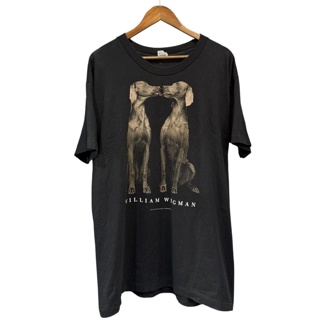 FRUIT OF THE LOOM フルーツオブザルーム 90's WILLIAM WEGMAN プリントTシャツ XL ブラック 14905